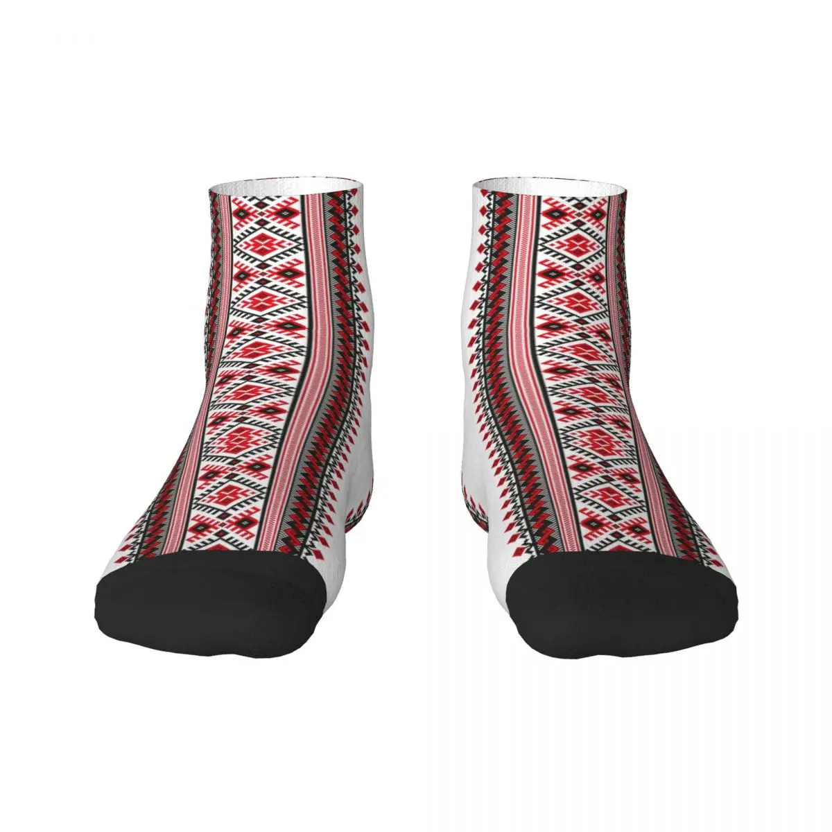 Custom Cool Ukraine Vyshyvanka Embroidery Socks Women Men Warm 3D Printing Bohemian Geometric Sports Basketball Socks