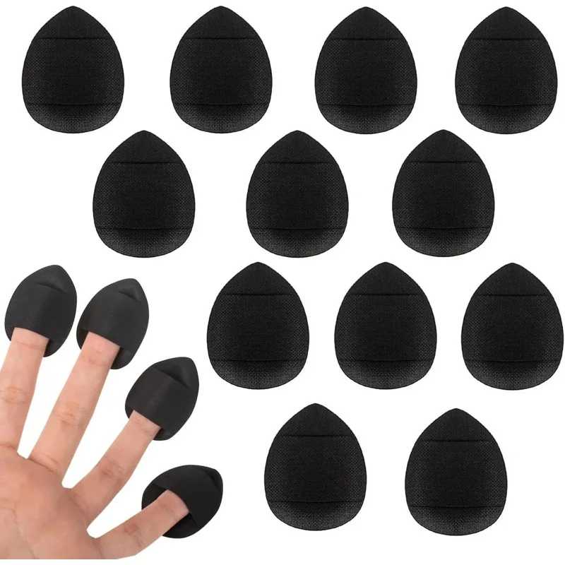 ชุดพัฟแป้งขนาดเล็ก 50 ชิ้น - สำหรับรองพื้นและคอนซีลเลอร์ ฟองน้ำแบบนิ้วมือปลายแหลม