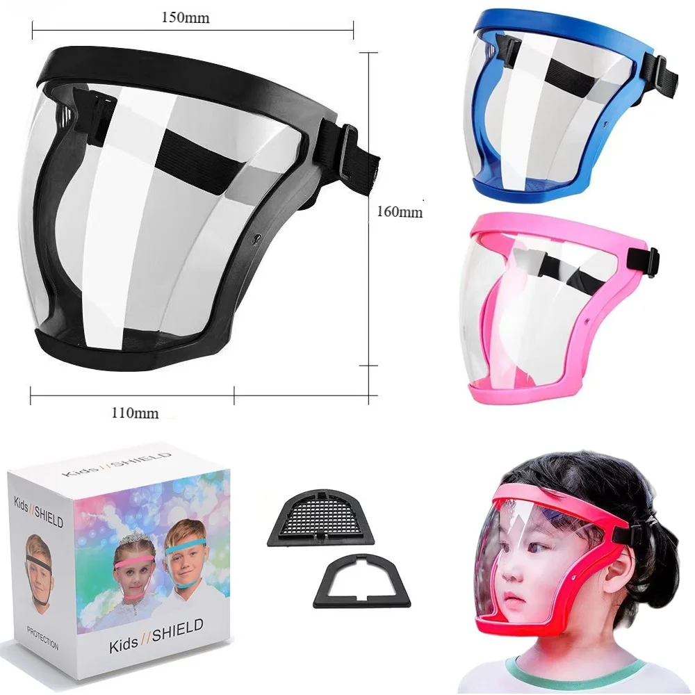 

Transparent Kids Motorcycle Mask Anti-Fog Anti-Dust Sheild Safety Glasses Sports Kitchen Full-Face Protection For Children