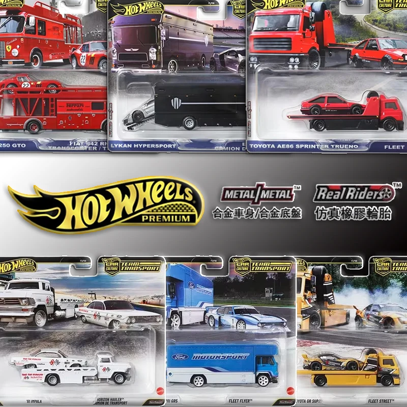 

2025 Hot Wheels Original Flf56 Team Transport Series 1/64 Ford Chevrolet Impala Toyota Supra Diecast Alloy Model Cars Gifts Toys