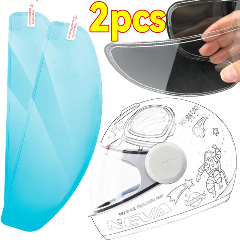

Anti-Fog Film Helmet Clear Rainproof Universal Film Lens Nano Coating Sticker Helmet Motorcycle Rainy Safety Driving Accessories
