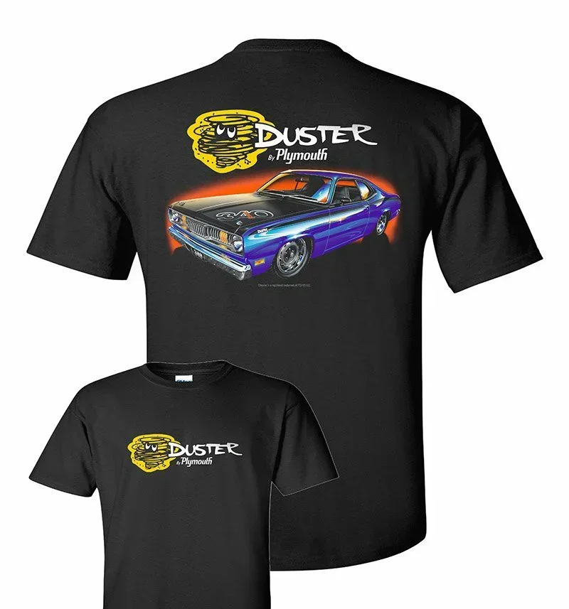 Plymouth Duster 340 (216) 100% Cotton Black T-Shirt. Mopar 2024 High quality Brand T shirt Casual Printed 100% Cotton