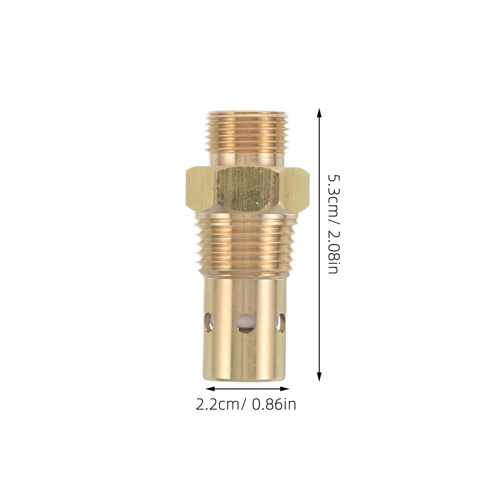 Brass Air Compressor Check Valve – One-Way Non-Return Inline Vertical Discharge Preventer for Pneumatic Tank Pump
