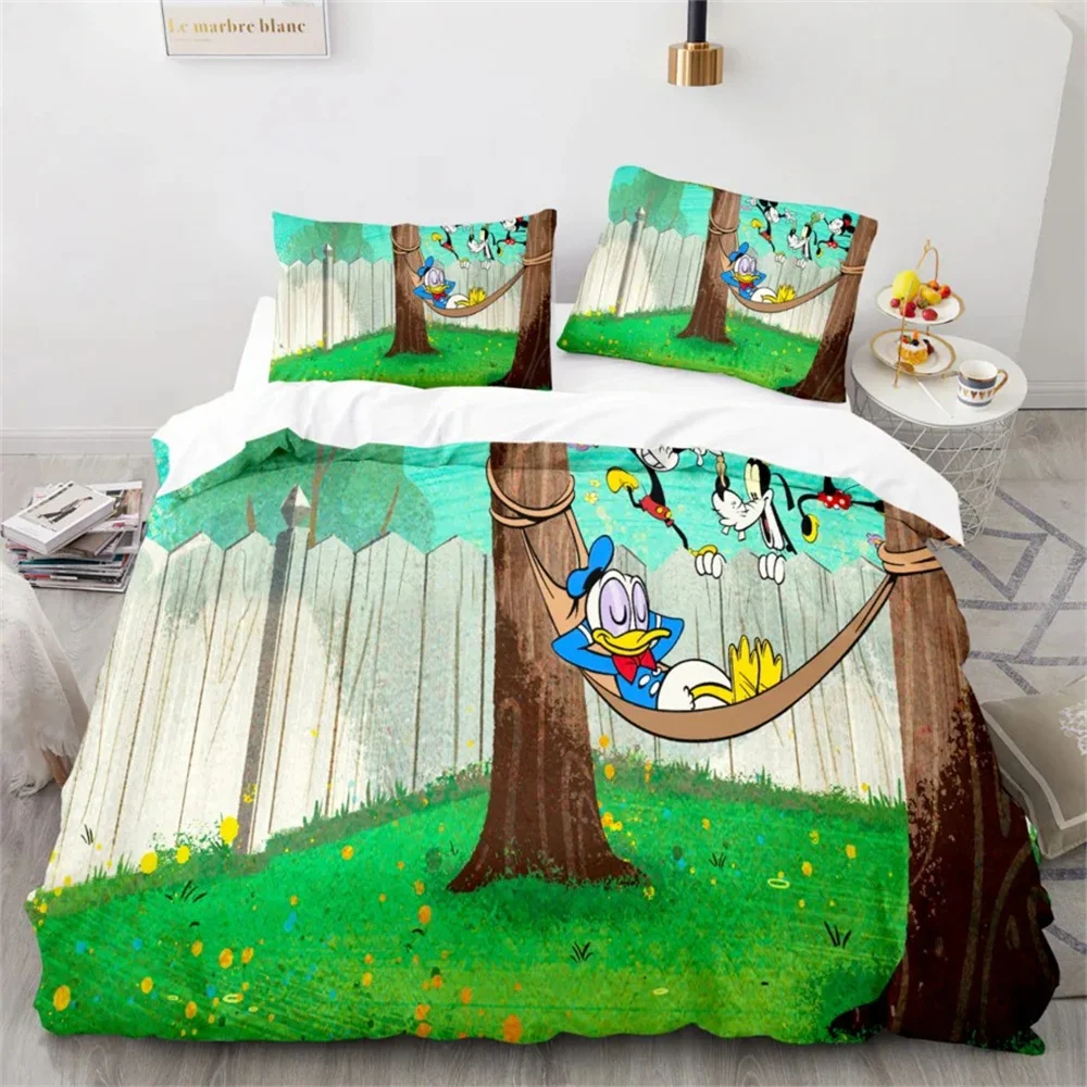 Mooie Mickey Minnie Beddengoed Set Disney Hond Dekbedovertrek Set Queen Kingsize Beddengoed Bedsprei Thuis Textiel Beddengoed