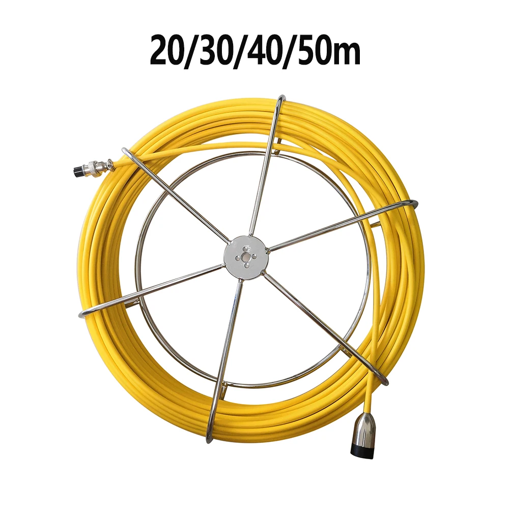 5.2mm Fiberglass Cable With Rack Pipe Inspection Video Sewer Drain Pipeline Industrial Endoscope Camera Line10/20/3/ 40/50m