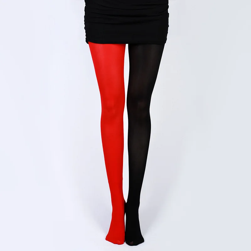 Stoking Wanita High Waist Bahan Beludru 100D Jahitan Hitam Merah Model Fashionable Hangat untuk Musim Semi, Gugur, dan Dingin