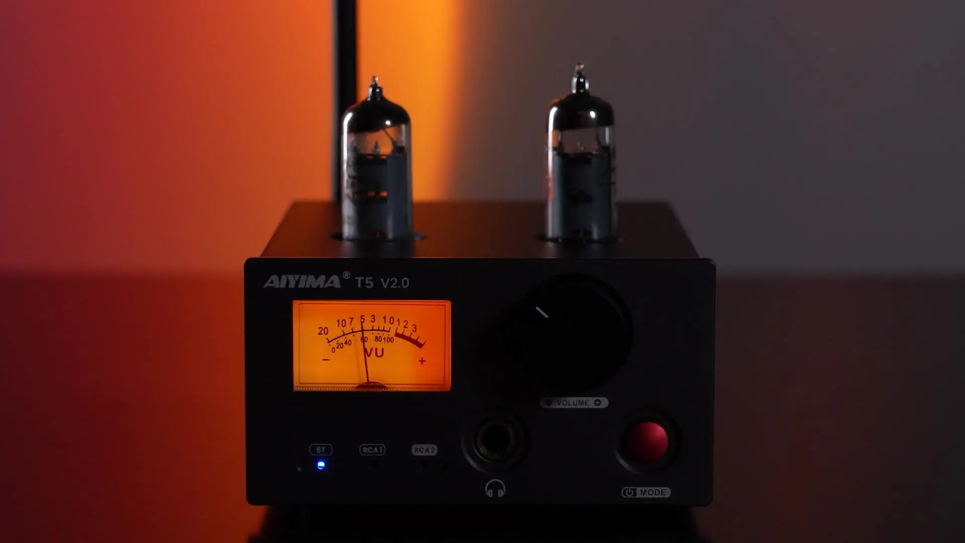 AIYIMA T5 V2.0 HiFi 2RCA Bluetooth 5.1 真空管ヘッドホンアンプ VU