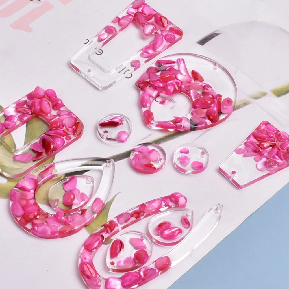 

10pcs Various Shapes Resin Casting Silicone Mould White Flexible Pendant Jewelry Making Mould Resin Silicone Pendant Mould