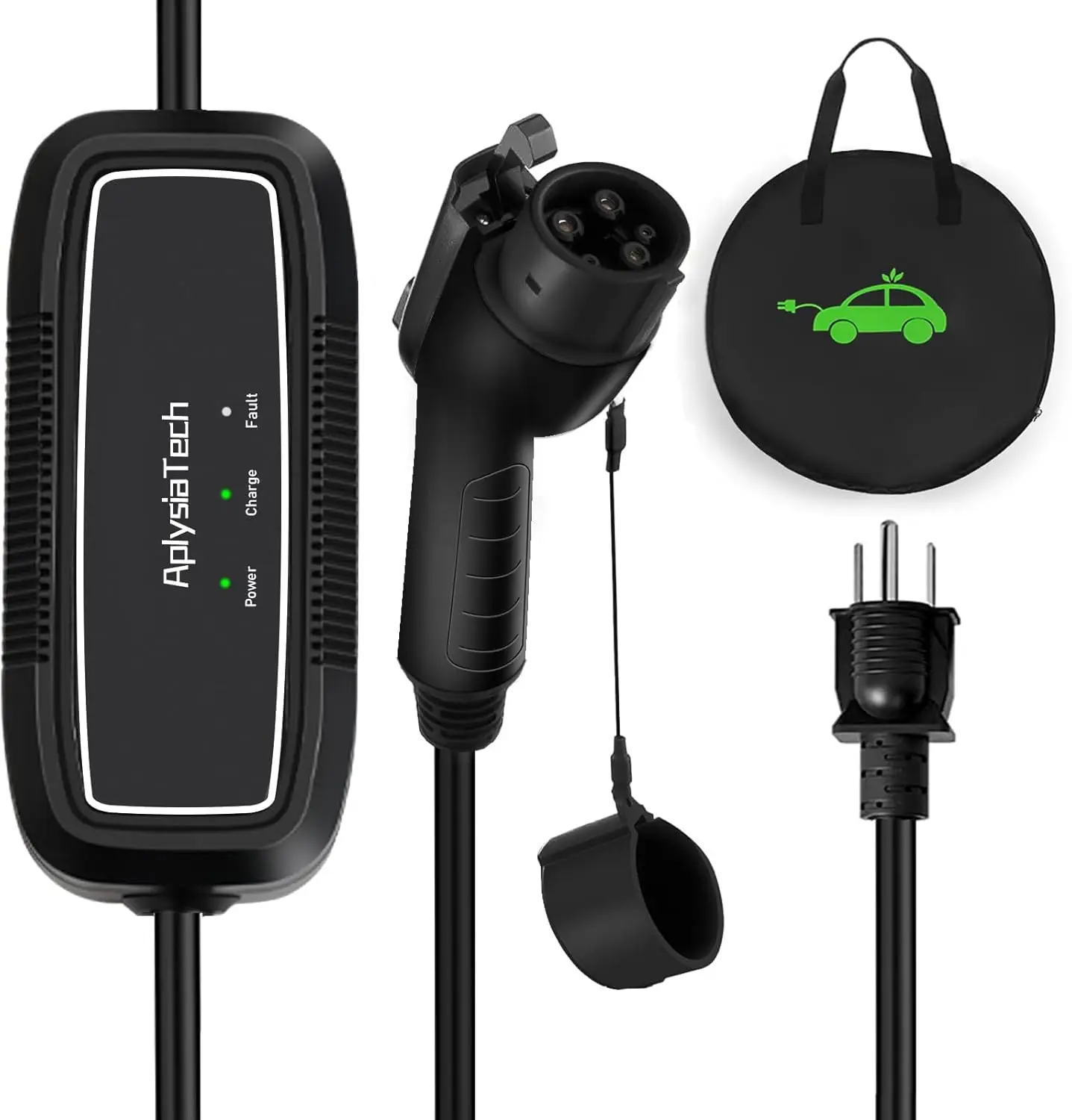 

Portable EV Charger 15A 110V with 21ft Cord, NEMA 5-15P Plug for Home Charging, Compatible with J1772 EVs
