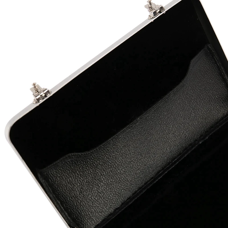 Mini Business Card Carry Case, Card Password Case, usado apenas para Card Business Cards, 2 pcs Silver Silver Ring