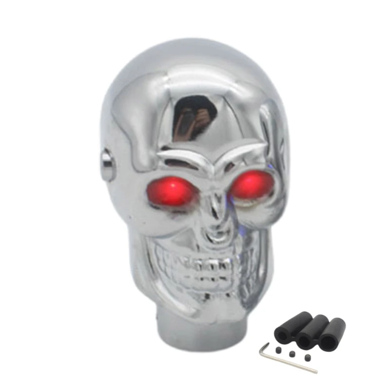 1PC Car Interior Skull Shape Gear Shifts Knob for Manual Transmission Eye Catching Skull Manual Shifts Knob Auto Gear Lever