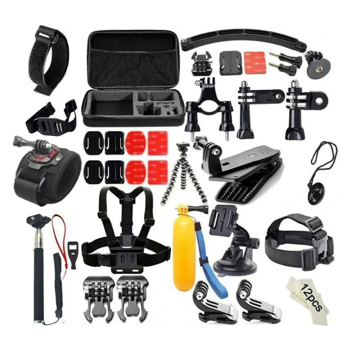 Chest strap head strap storage box Kit For Gopro Hero Action Camera Accessorie Tripod adapter bracket