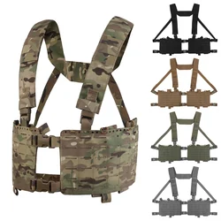 Tactical Chest Rig Vest Laser Cut Molle System Magazine Pouch Militar Hunting Split Front Chest Rig Airsoft Shooting Equipment