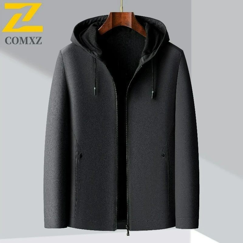 

Autumn Mens Leather Jacket 2025 New Casual Loose Fit Hooded Coat Stylish Trendy Wear Premium Comfort Lightweight Leather Coats