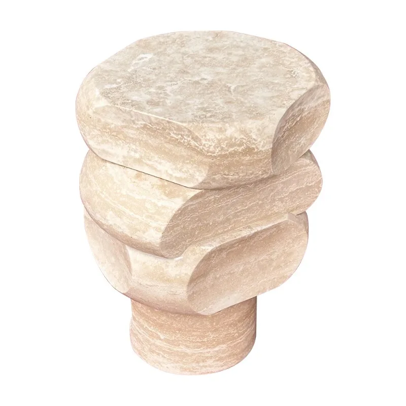 

Mibai Cave, wabi-sabi wind, stacked high, special-shaped edges, marble, living room, bedroom, sofa corner