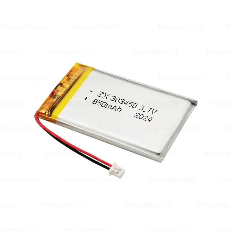 3.7V Li Po 383450 akumulator Lipo 650mAh litowo-jonowe akumulatory litowo-jonowe do masażu dozownik do wody DVD MP3