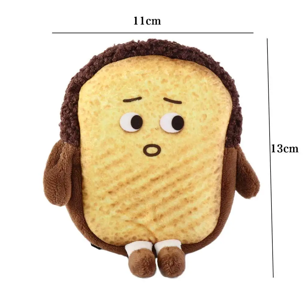 Portamonete creativo Portafoglio con espressione di pane tostato Borsa portachiavi per pane da uomo