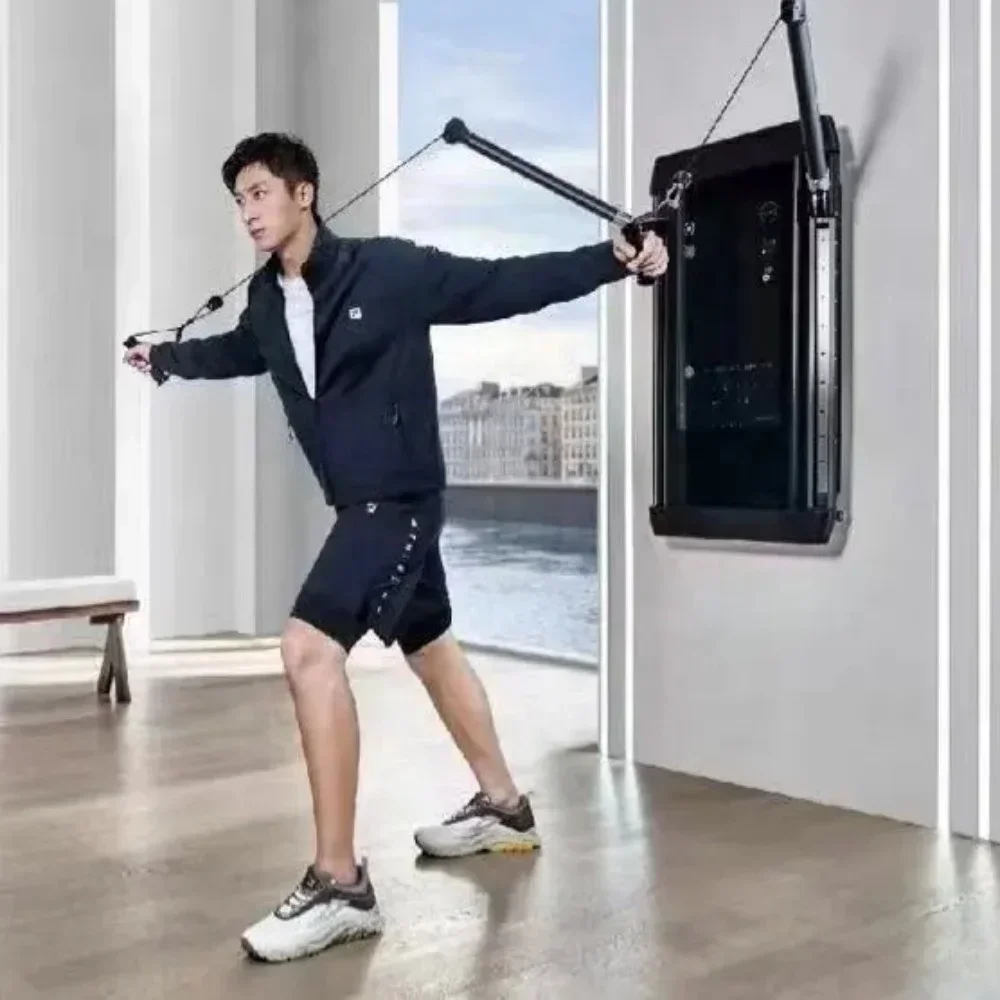 2025 New LCD Touch Screen Wall Mounted Smart Home Fitness Mirror Comprehensive Intelligent Trainer Homgym Cable Machine