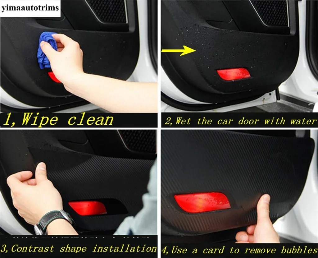 

Car Inner Door Anti-kick Carbon Fiber Sticker Protective Film Accessories Modification For Toyota Corolla Cross XG10 2021 - 2024