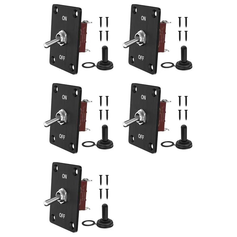 

【LAST CHANCE】5X сверхмощный тумблер 12 В постоянного тока 30 А водонепроницаемый тумблер 2-контактный вкл/выкл SPST с монтажной панелью для автомобиля B