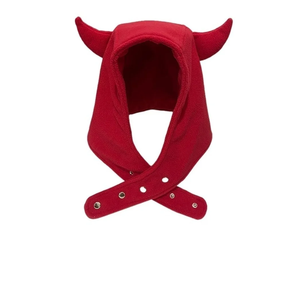 

Fashion Ear Protection Demon Ear Hat Solid Color Adjustable Lei Feng Cap Warm Winter Pullover Cap Daily