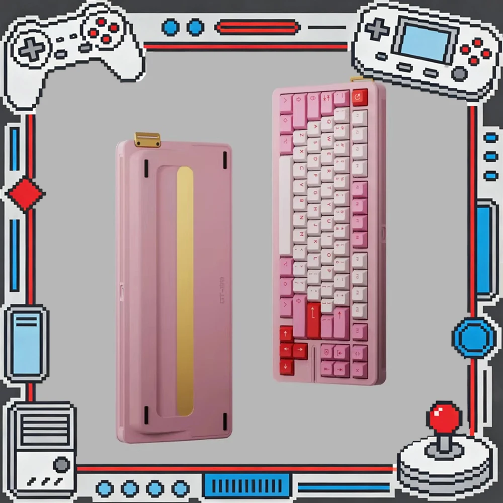 KBDfans GT-80 Keyboard Aluminum Shell GT 80 Magnetic Axis Wooting 80HE Magnetic Axis Keyboard Aluminum Shell For Pc Accessories