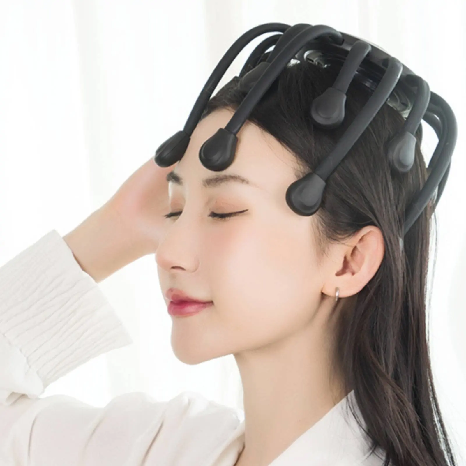 

16-Claw Head Massager Heat Treatment Heated Head Massager Personal Care Portable Cordless for Office, Travel