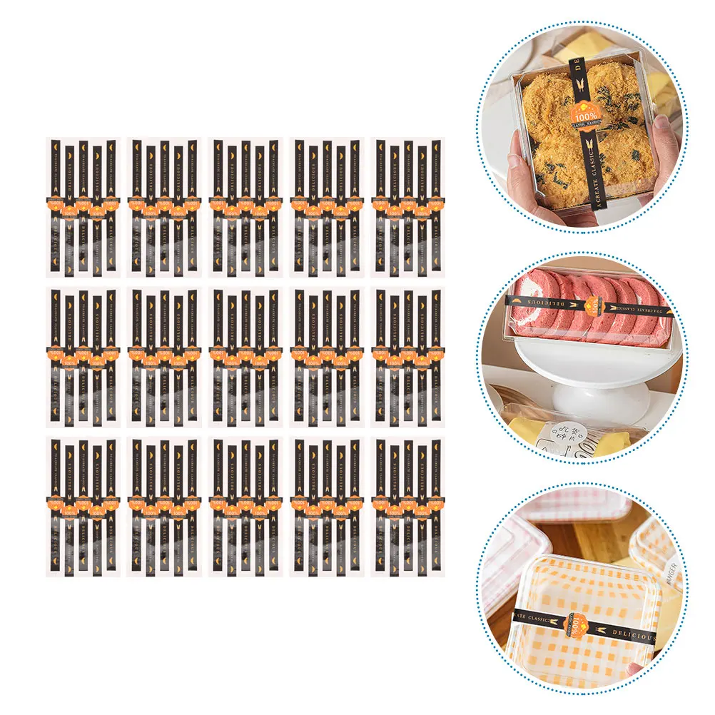 

100pcs Sealing Stickers Bakery Labels Copper Plate Envelope Seal Cookie Packaging Gift Wrapping Bag Treat Adhesive