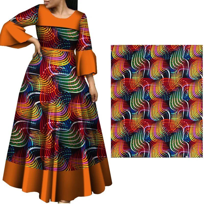 2024 Africain Ankara Batik Wax Fabric Fashion Printed Colorful Fabric Sewing Dress Tissu  DIY   100% Cotton Quality