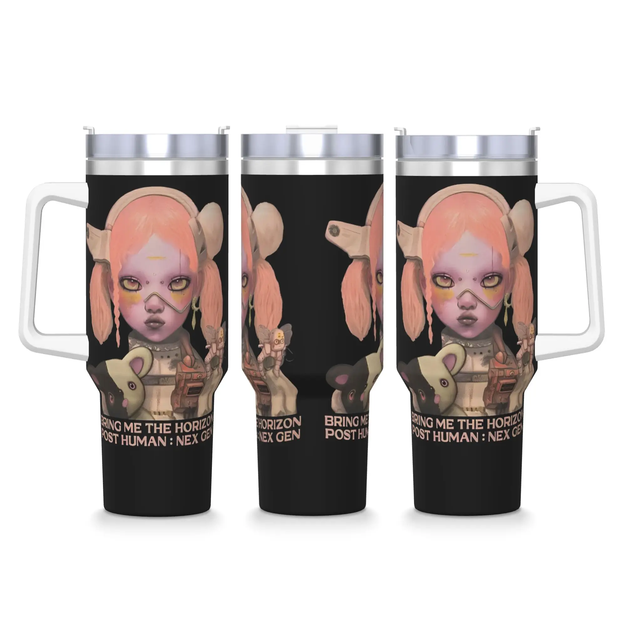Stainless Steel Tumbler Brings Me The Horizons Metal Music Goth Thermal Cups  Heat Preservation Hot Drinks Car Mugs Water Bottle