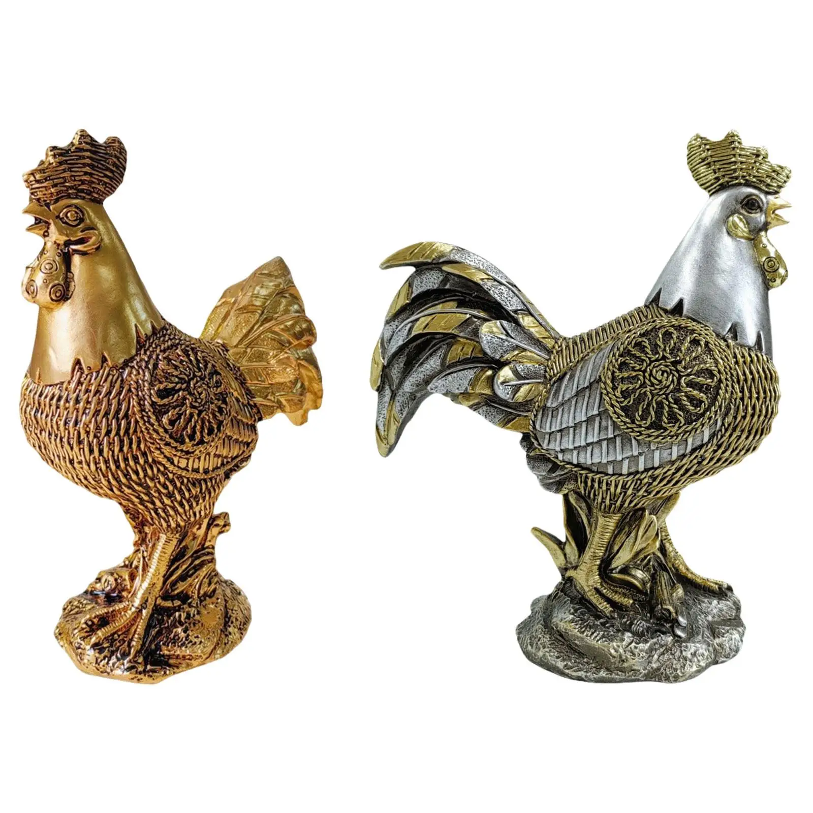 

Chicken Figurine,Cock Sculpture,Tabletop Ornaments,Home Decorations,Animal Resin