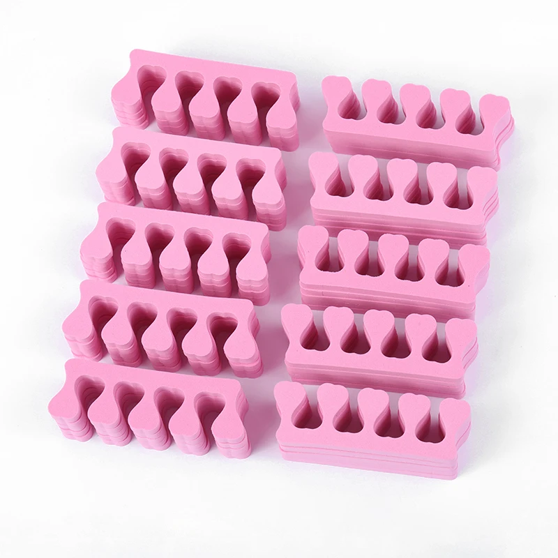 20/50pcs Pack Pink Nail Art Toes Separators Fingers Foots Sponge Soft Gel UV Tools Polish Manicure Pedicure Separators