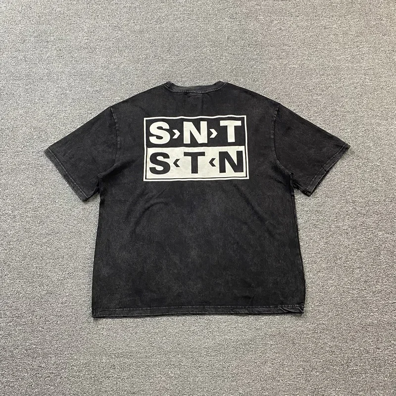 

Y2K Short Sleeve Saint Best Quality Casual Top Tee Men's and Women's Letter Printing Spring Summer Retro T-shirts Spring Summer