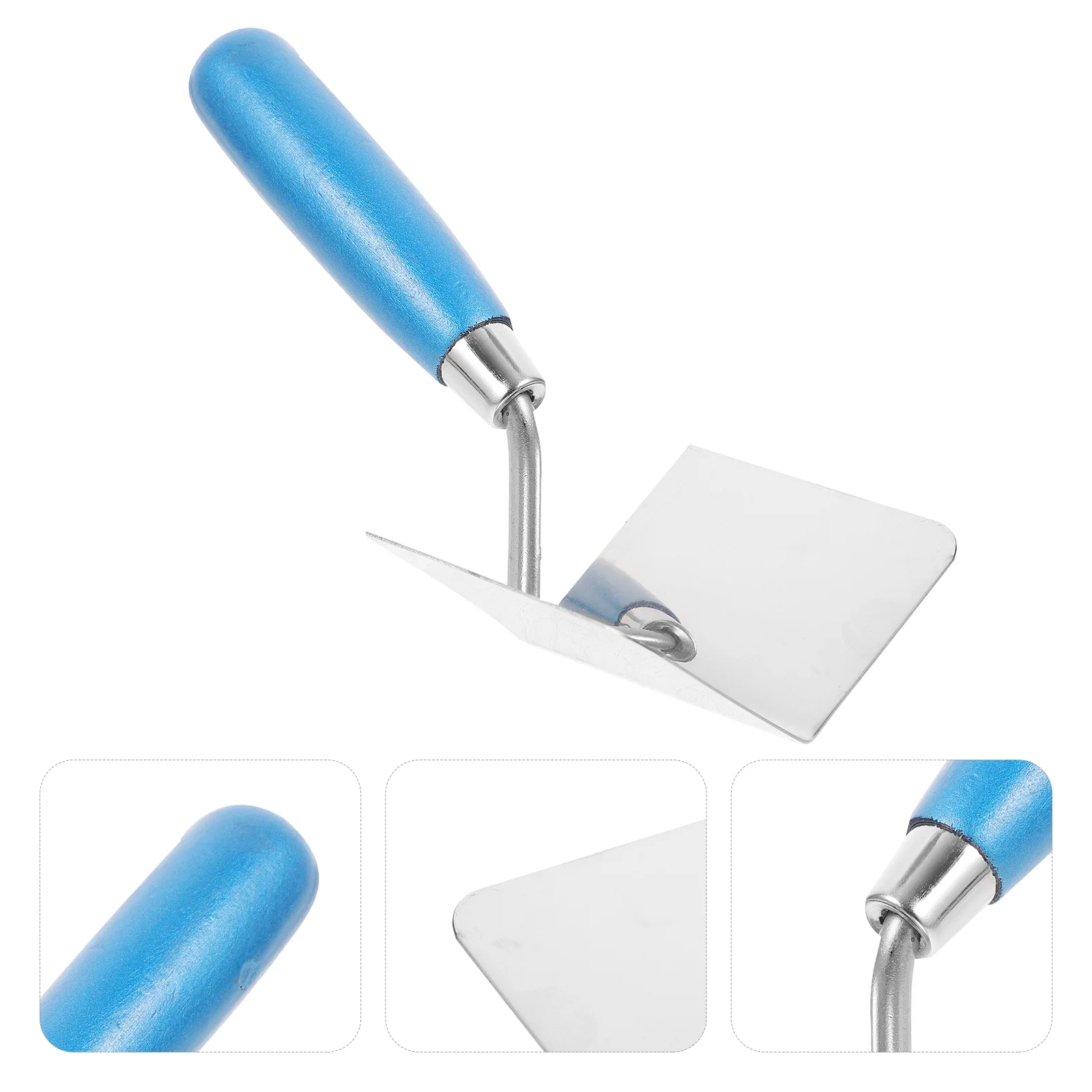 Stainless Steel Trowel Corner Puttying Decorative Scraper Tool Right Angle Wall Repair Scraping Wooden Trowels
