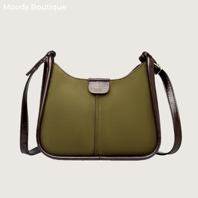 

MOODS Classic Designer Cross Body Bags For Women Contrast Color Mini Underarm Shoulder Tote Bags High Quality Commuter Handbags