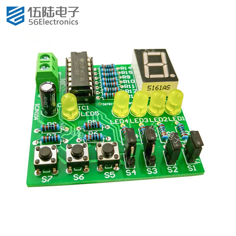 CD4511 Decoding PCB Board DIY Electronic Kit Printed Circuit Board Self Assembly and Soldering Kit