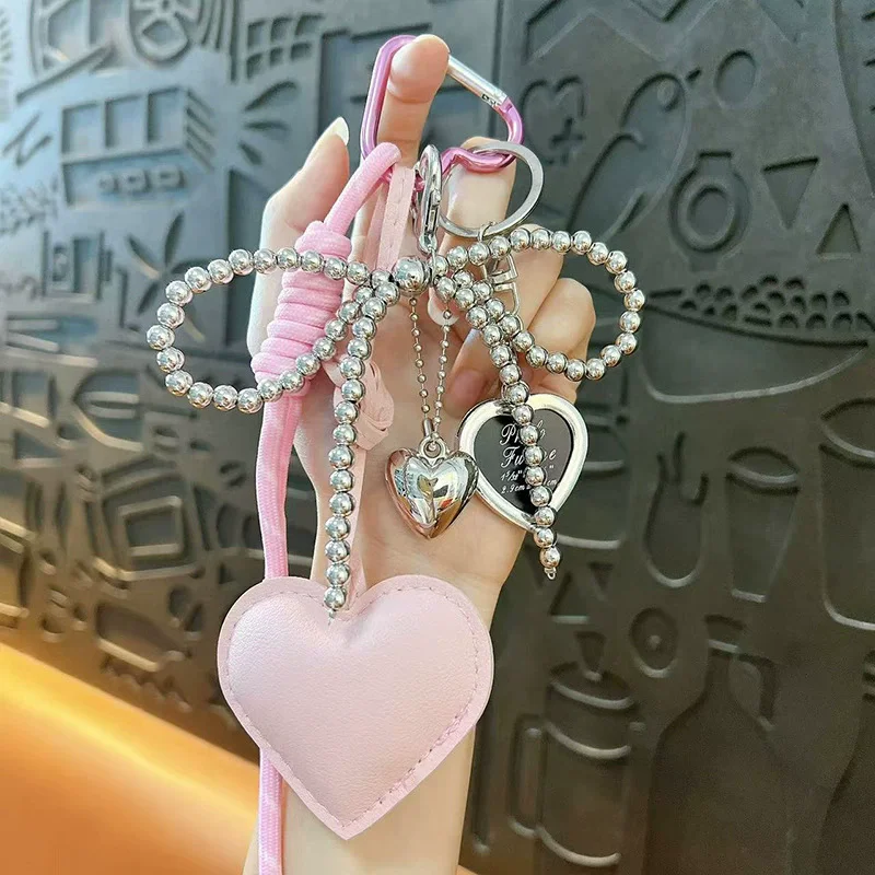 Taschenanhänger Geschenk Herzform Kunstleder Schlüsselanhänger Lebendige Farben Tasche Dekor Charm Tasche Autoschlüssel Zubehör Ornament – Detail 9
