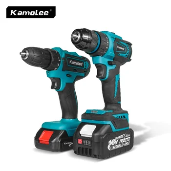 Kamolee 무선 전기 임팩트 드릴, 가정용 DIY 전동 공구, Makita 18V 배터리, 10mm