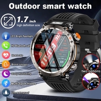 GPS ECG+PPG Men's Outdoor Sports Smart Watch 600 mAh Battery Flashlight Waterproof Watch New Health Bluetooth Call Smartwatch