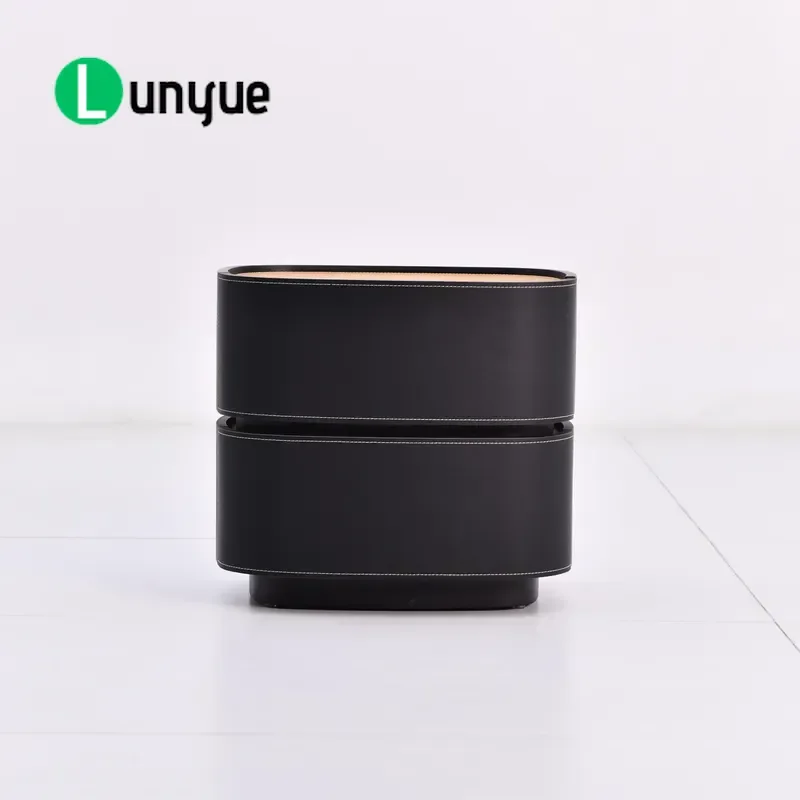 Modern Simple Luxury Saddle Leather Bedside Table for Bedroom Furniture Wholesale  High Quality Nightstand