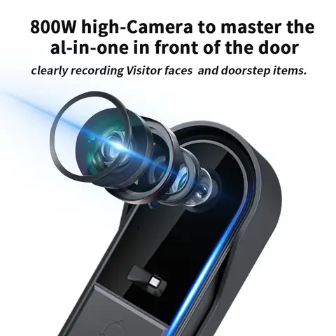 Trådlös smart videodörrklocka med WiFi, Tvåvägs utomhuskamera 1080P HD, Trådlös intercom-röst, Vattentät dörrklocka för smart hem 10 best sales ringa på dörrklockan - №2