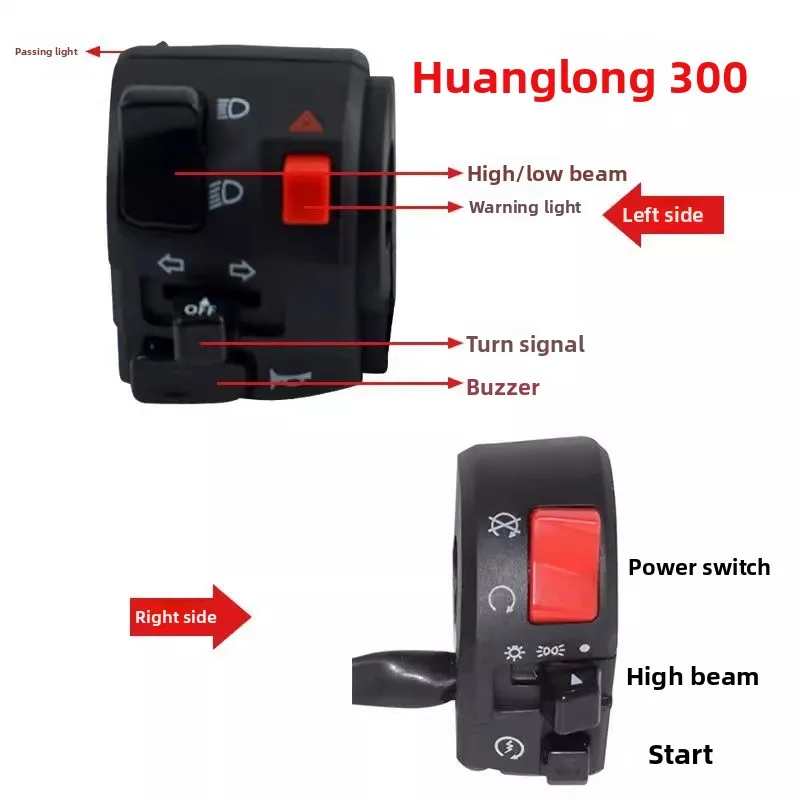 مفتاح تعديل جديد للدراجات النارية بينيلي هوانغلونغ BN BJ300 TNT، مجموعة مفاتيح مدمجة للمقبض الأيسر والأيمن