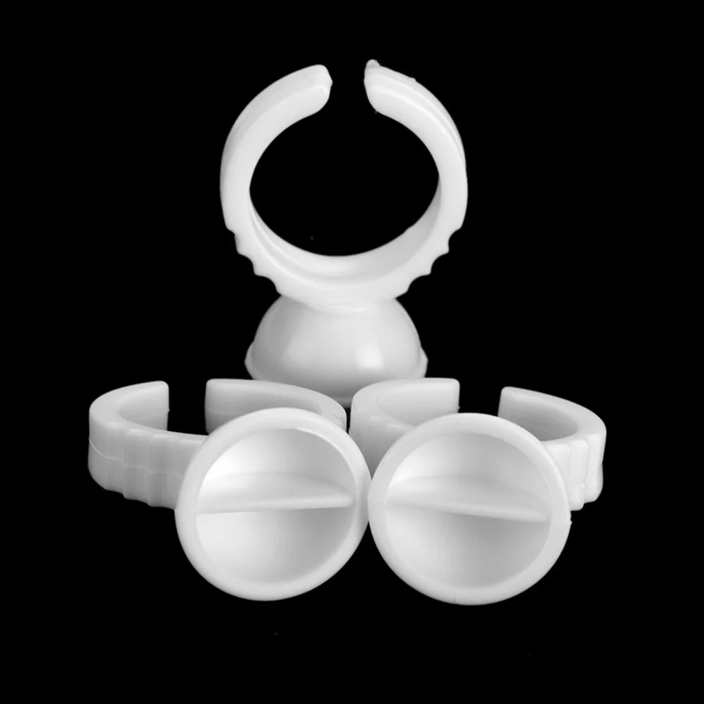 

100Pcs Eyelash Makeup Ink Ring Cups Disposable Tattoo Pigment Container Clear Ink Cup Easy Use Rings Cups