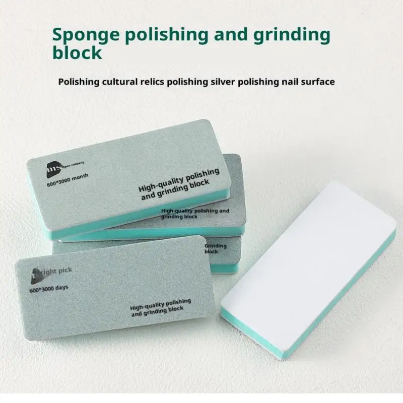 1/5/10 قطعة من مكعبات الصنفرة اليدوية القابلة لإعادة الاستخدام - إسفنجة صنفرة بحبيبات 600-3000 لتلميع الساعات والمجوهرات #3
