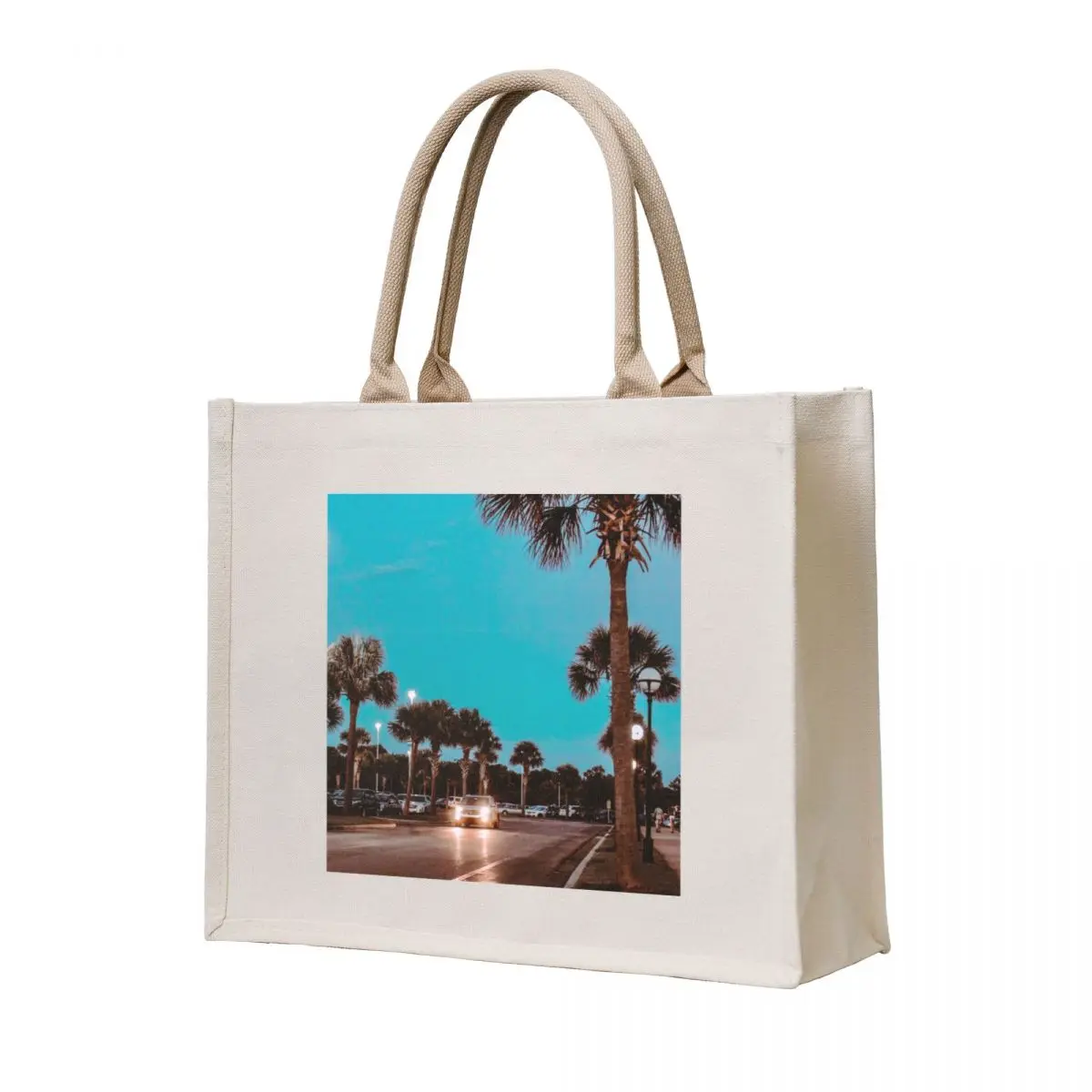 

Beach Trip Tote Bag Canvas Customizable tote bag hand bags supermarket folding bag