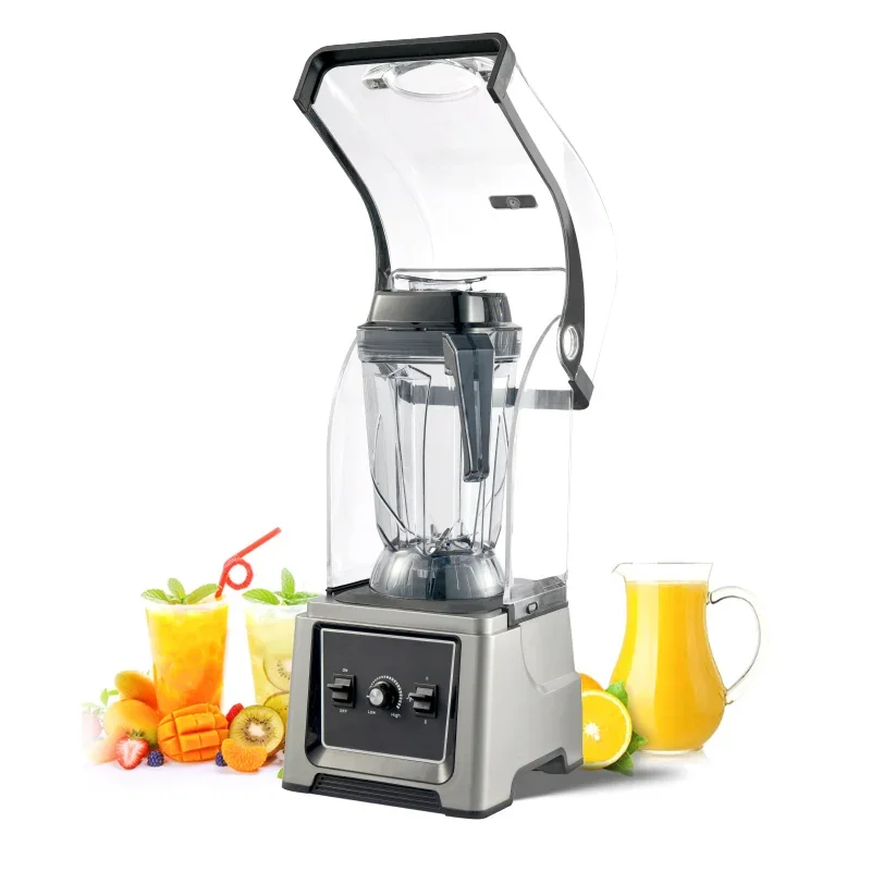 

Multifunction 6 Layer Stainless Steel Blades Commercial Electric Blender With Sound Cover Heavy Duty Large Blender