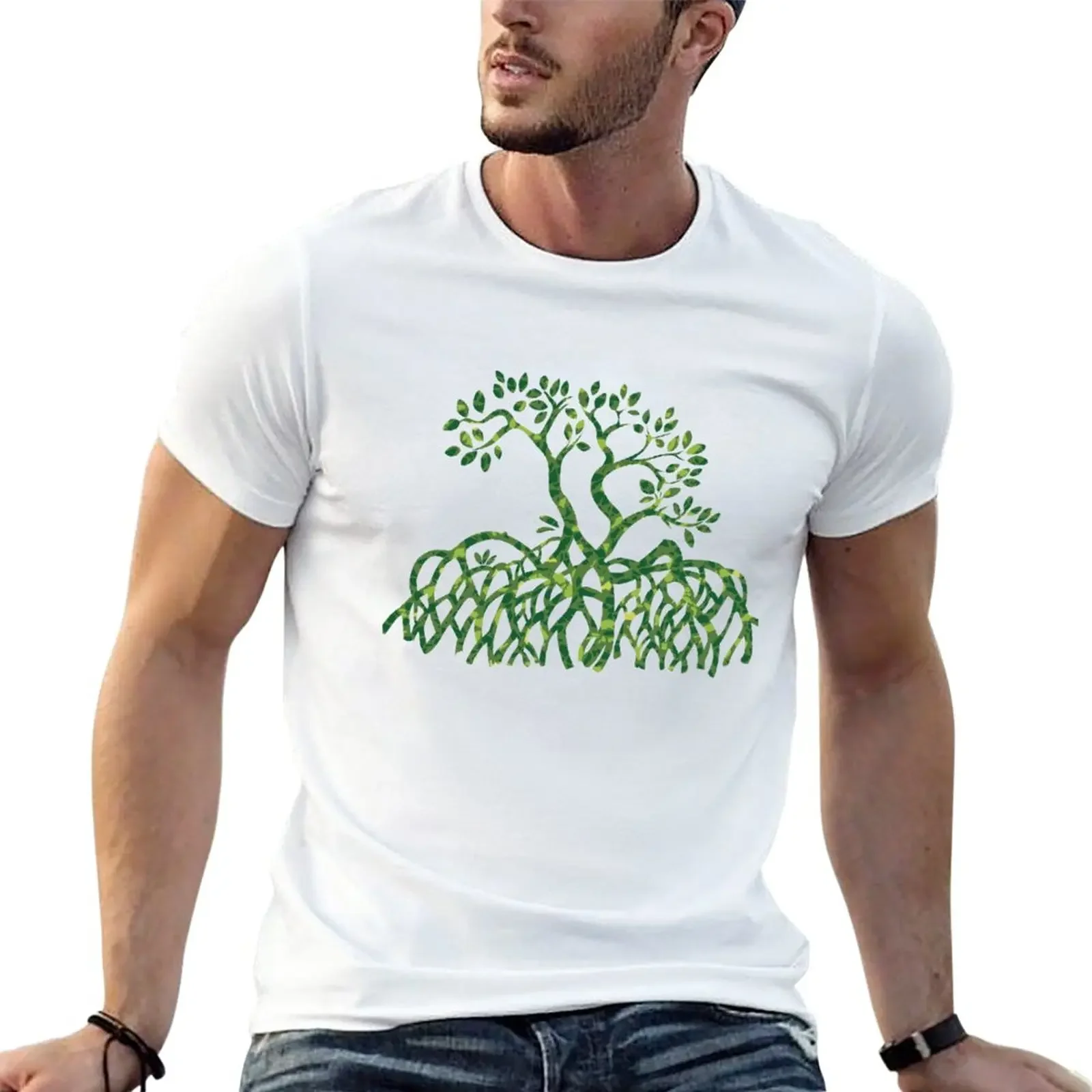 

New Vector Mangrove Tree Silhouette - Green T-Shirt cute clothes anime clothes mens t shirts casual stylish