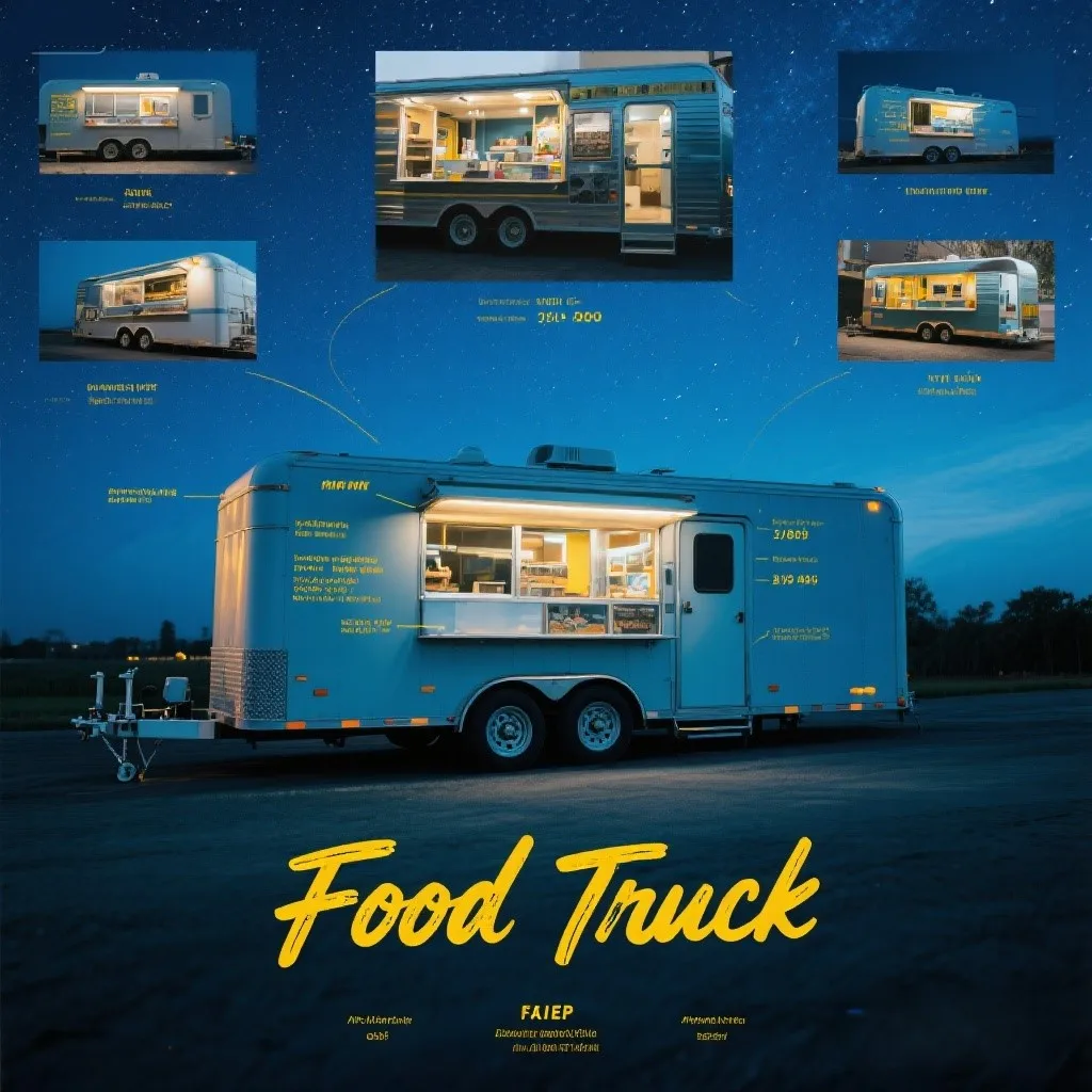 

Concession Food Trailer Mobile Food Cart Caravan Food Truck Hamburger Shape Mobile Business Factory Customized Car Restaurant