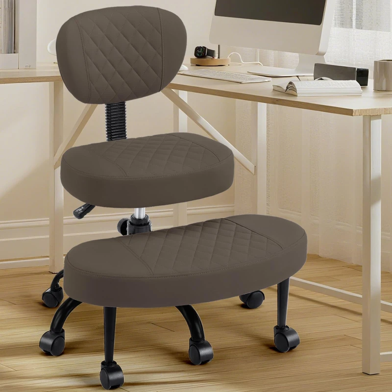 Cloud Shaped Cross Office Chair Meditation Chair with Wheels Height Adjustable