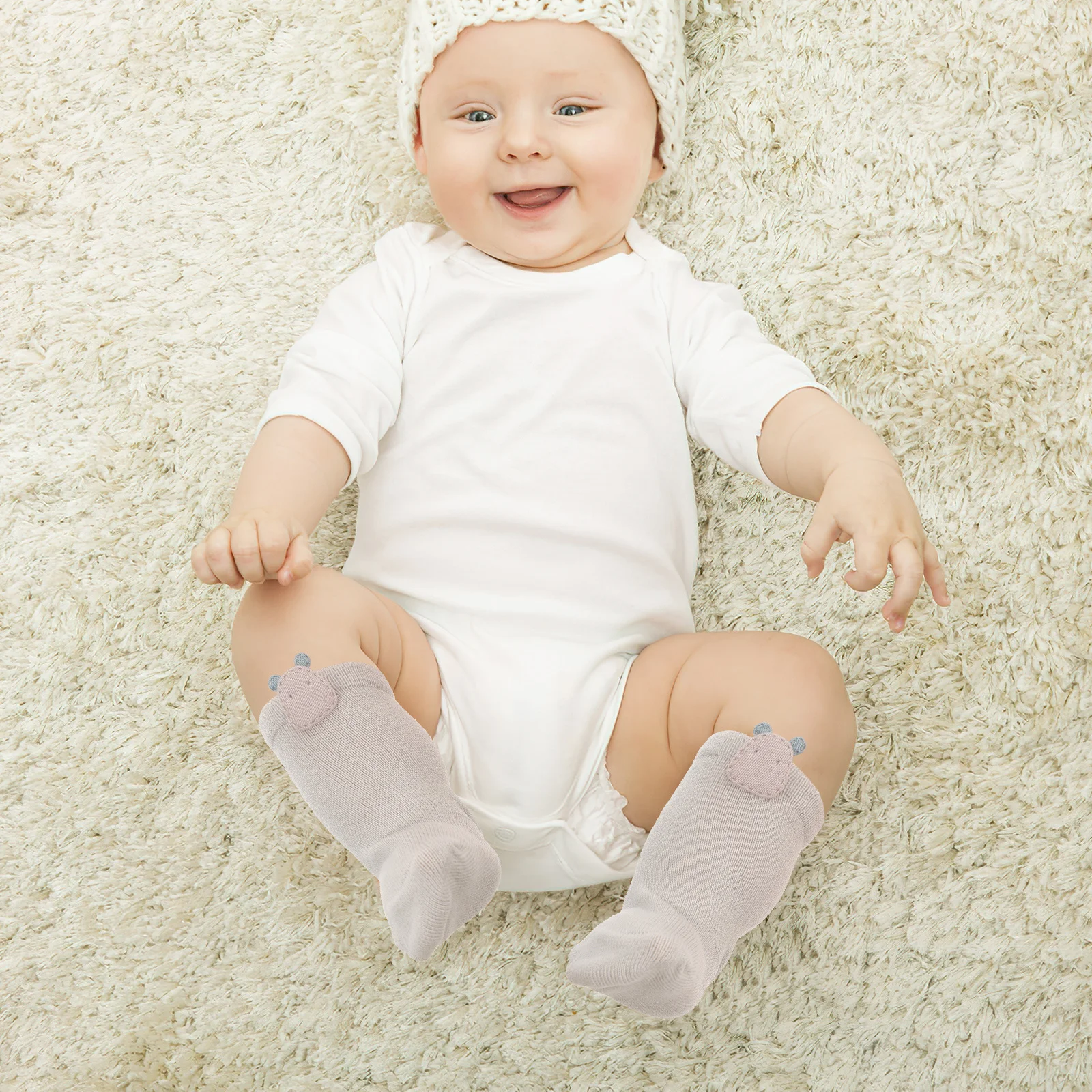 

3Pair Baby Cotton Socks Cartoon Breathable Soft Durable Nonslip Adorable Kids Spring Autumn Panda Xs 06m Baby Socks